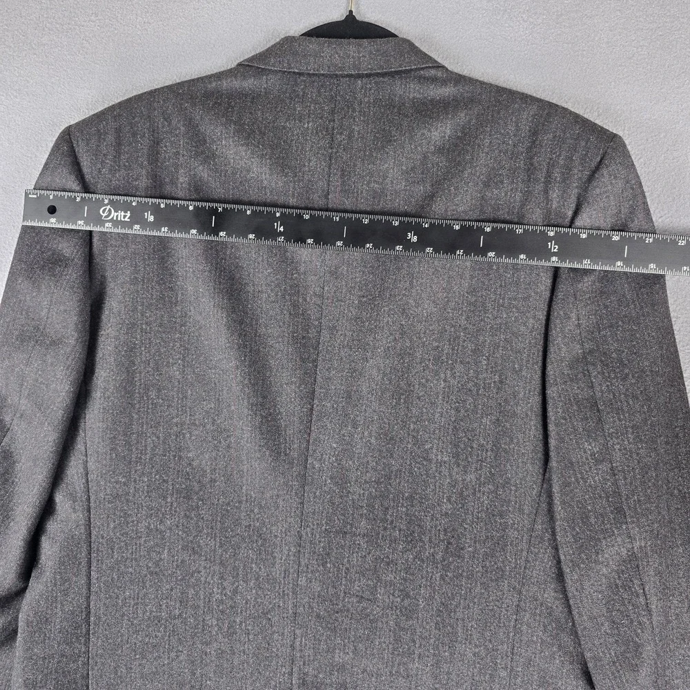 Nino Cerruti Blazer Mens 44‎ Gray Wool Pinstripe Sport Coat Hecht's Tailored USA